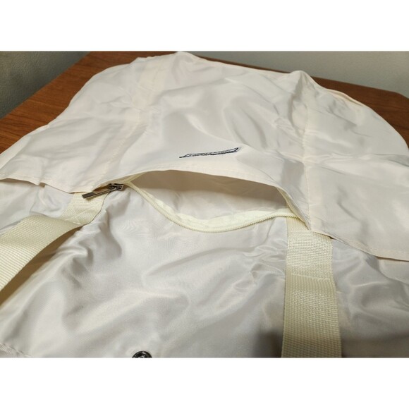 HXLGMD Beige Foldable Nylon Tote Bag For Women With Zippered Pockets 16 X 16 - Picture 7 of 11